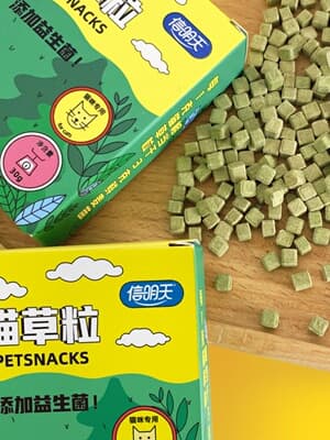 Xintiandi Pet Cat Grass Granules Cat Snacks with probiotics, goat milk powder mixed with food, nutritious interactive ready-to-eat products