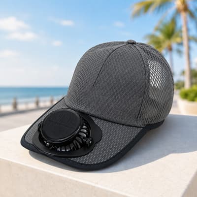 Adult summer solar charging with fan hats, men's and women's breathable mesh sun protection outdoor sunshade baseball caps